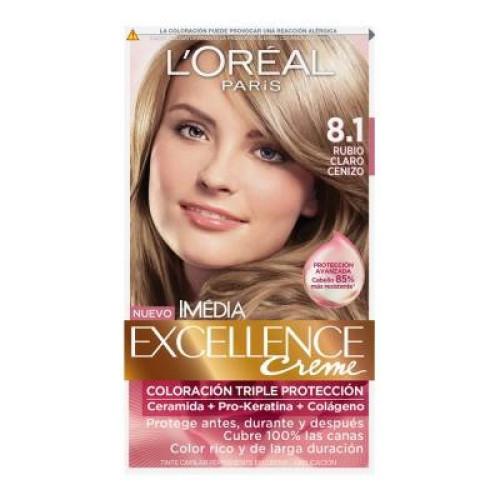 Caja Tinte Imedia Rubio Claro Cenizo 8.10 con 12 piezas - L´oréal-Tintes-L´Oreal-MayoreoTotal