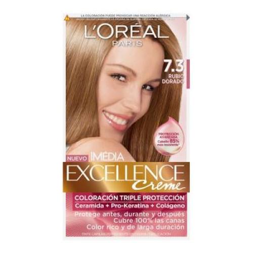 Caja Tinte Imedia Rubio Dorado 7.3 con 12 piezas - L´oréal-Tintes-L´Oreal-MayoreoTotal