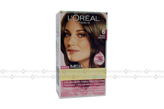 Caja Tinte Imedia Rubio Oscuro 6 con 12 piezas - L´oréal-Tintes-L´Oreal-MayoreoTotal