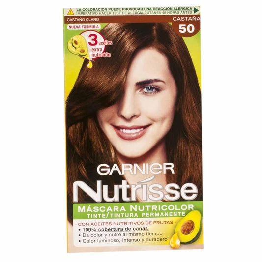 Caja Tinte Nutrisse Castaña 50 con 12 piezas - Garnier-Tintes-Garnier-MayoreoTotal