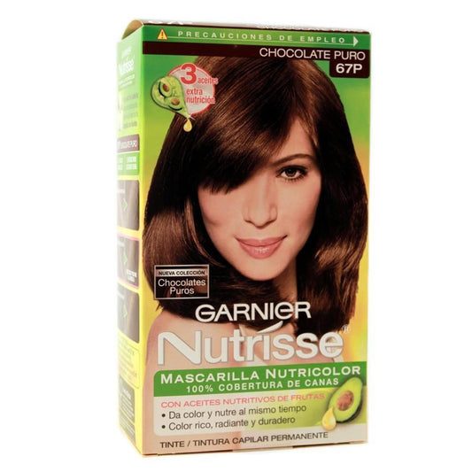 Caja Tinte Nutrisse Chocolate Puro 6.7 con 12 piezas - Garnier-Tintes-Garnier-MayoreoTotal