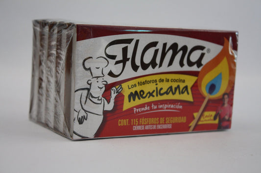 Media Caja Cerillo Flama de 5 cajas con 25 paquetes - La Central-Cerillos-La Central-7501232001306-MayoreoTotal