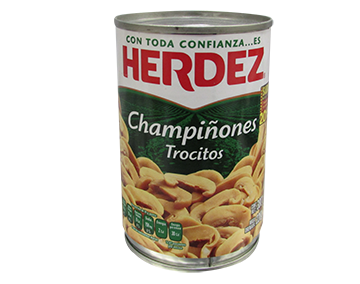 Media Caja Champiñon Trozos de 380 grs con 12 piezas - Herdez-Enlatados-Herdez-MayoreoTotal