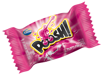 Media Caja Chicle Relleno Poosh Tutti Frutti en 9 paquetes con 40 piezas - Arcor-Goma de Mascar-Arcor-MayoreoTotal