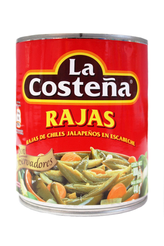Media Caja Chile Rajas de 800 grs con 6 latas - La Costeña-Chiles Enlatados-La Costeña-MayoreoTotal