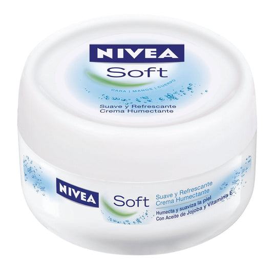 Media Caja Crema Nivea Soft Tarro Grande de 500 grs con 6 piezas - Beiersdorf-Cremas Corporales y Faciales-Beierdorf-MayoreoTotal