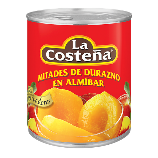 Media Caja Duraznos en Mitades de 3000 grs con 3 latas - La Costeña-Conservas-La Costeña-MayoreoTotal