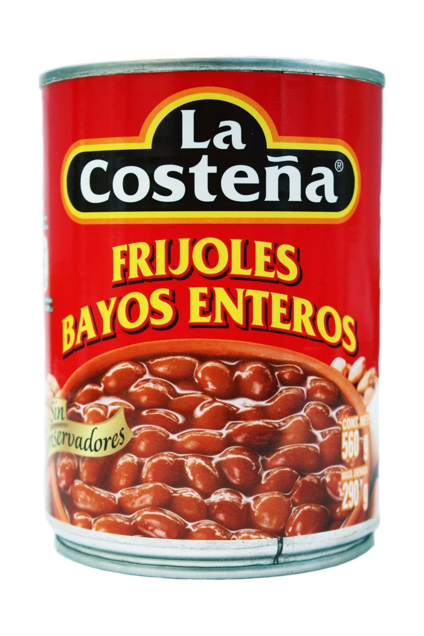 Media Caja Frijol Bayo Entero de 560 grs con 6 latas - La Costeña-Frijoles Enlatados-La Costeña-MayoreoTotal