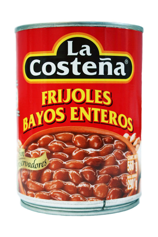 Media Caja Frijol Bayo Entero de 560 grs con 6 latas - La Costeña-Frijoles Enlatados-La Costeña-MayoreoTotal