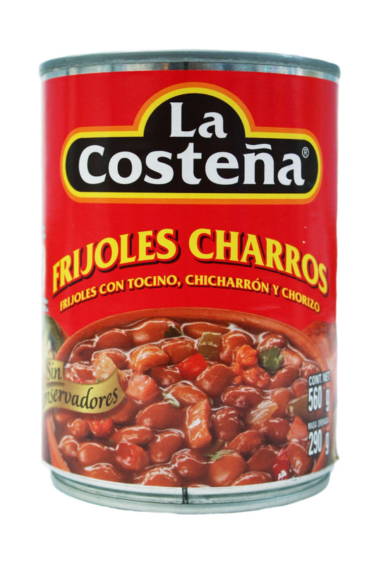 Media Caja Frijol Charro de 560 grs con 6 latas - La Costeña-Frijoles Enlatados-La Costeña-MayoreoTotal