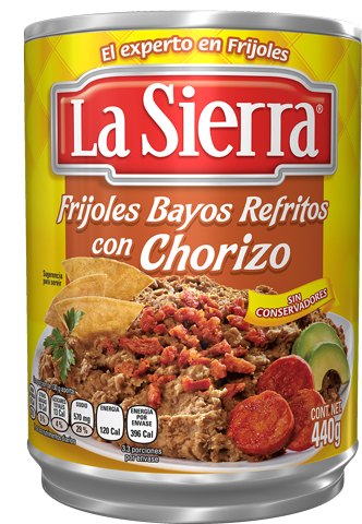 Media Caja Frijol con Chorizo Sierra de 440 grs con 6 piezas - Sabormex-Frijoles Enlatados-Sabormex-MayoreoTotal