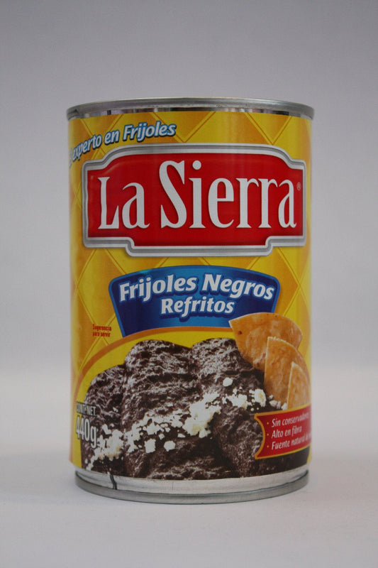 Media Caja Frijol Negro Refrito La Sierra de 440 grs con 12 latas - Sabormex-Frijoles Enlatados-Sabormex-7501052424026-MayoreoTotal