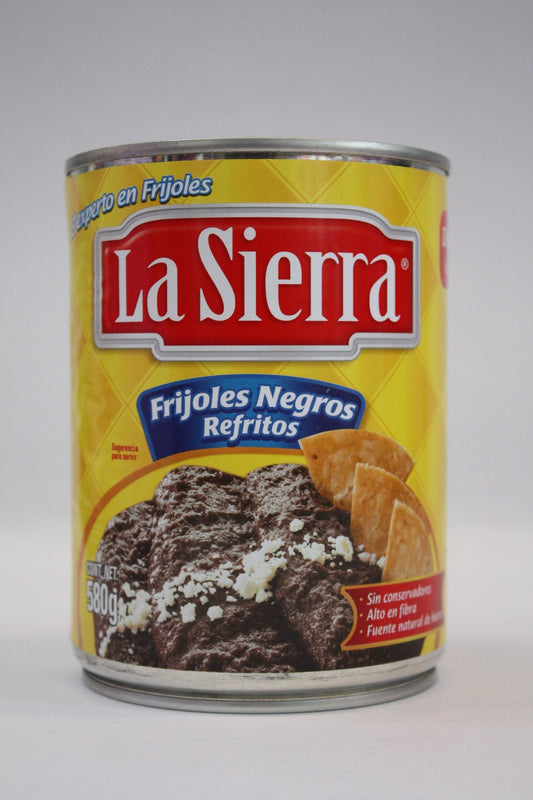 Media Caja Frijol Negro Refrito La Sierra de 580 grs con 6 latas - Sabormex-Frijoles Enlatados-Sabormex-7501052420424-MayoreoTotal