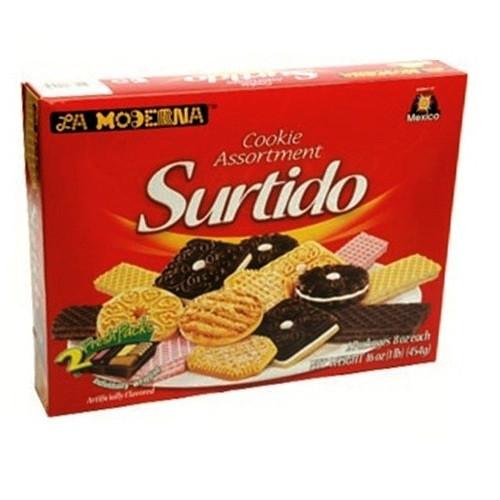 Media Caja Galletas Surtido Rico de 680 grs con 5 piezas - La Moderna-Galletas-La Moderna-MayoreoTotal