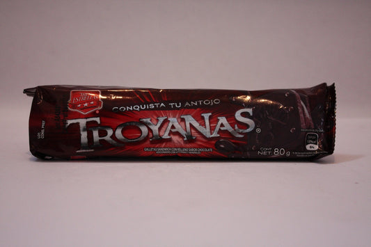 Media Caja Galletas Tres Estrellas Troyanas Chocolate de 80 grs con 8 piezas - La Moderna-Galletas-La Moderna-0038629001436-MayoreoTotal