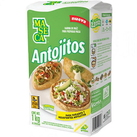 Media Caja Harina Maseca Antojitos de 1 kilo con 5 piezas - Maseca-Harinas-Maseca-MayoreoTotal