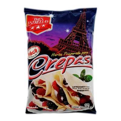 Media Caja Harina para Crepas Tres Estrellas de 150 grs con 6 piezas - La Moderna-Harinas-La Moderna-MayoreoTotal