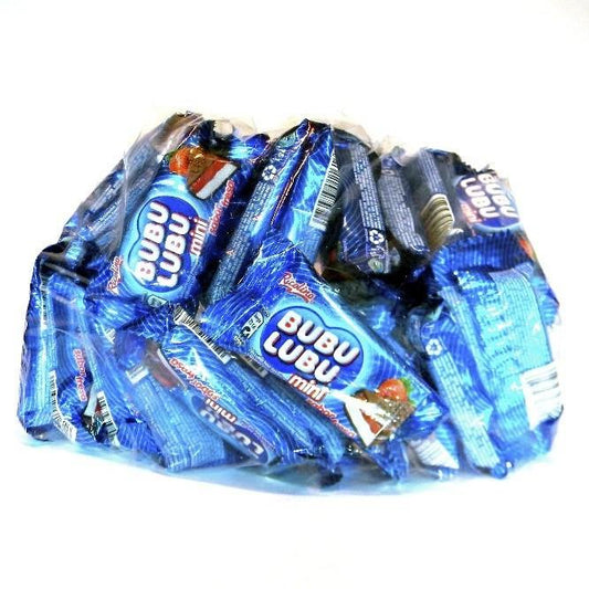 Media Caja Malvavisco con Chocolate Ricolino Bubulubu Mini en 5 bolsas de 25 piezas (20gr) - Ricolino-Chocolates-Ricolino-MayoreoTotal