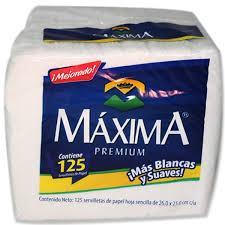 Media Caja Servilleta Maxima de 125 servilletas con 24 paquetes-Servilletas-Maxima-MayoreoTotal