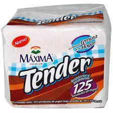 Media Caja Servilleta Tender de 125 servilletas con 24 paquetes-Servilletas-MayoreoTotal-MayoreoTotal