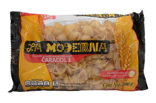 Media Caja Sopa Moderna Caracol No.3 de 200 grs con 10 bolsas - La Moderna-Sopas-La Moderna-MayoreoTotal