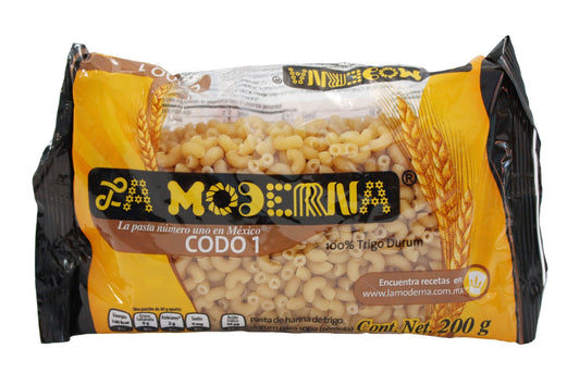 Media Caja Sopa Moderna Codo No. 1 de 200 grs con 10 bolsas - La Moderna-Sopas-La Moderna-MayoreoTotal