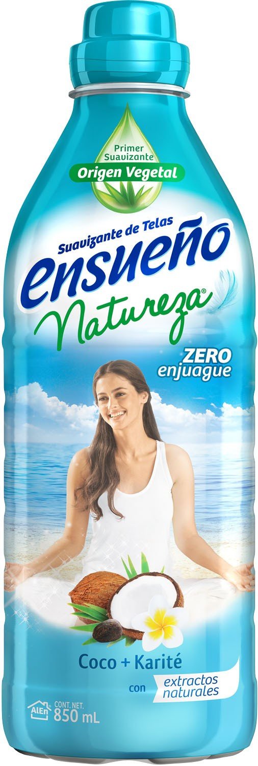 Media Caja Suavizante Ensueño Max Natural Coco de 850 ml con 6 piezas - Alen-Suavizantes-Alen-MayoreoTotal