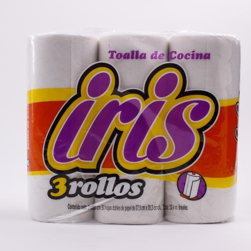 Media Caja Toalla de Cocina Iris de 3 rollos con 4 paquetes - Kimberly Clark-Servitoalla-Kimberly Clark-MayoreoTotal