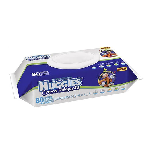 Media Caja Toallas Humedas Huggies con aroma relajante de 80 toallas con 9 paquetes Kimberly Clark-Toallas Humedas-Kimberly Clark-MayoreoTotal