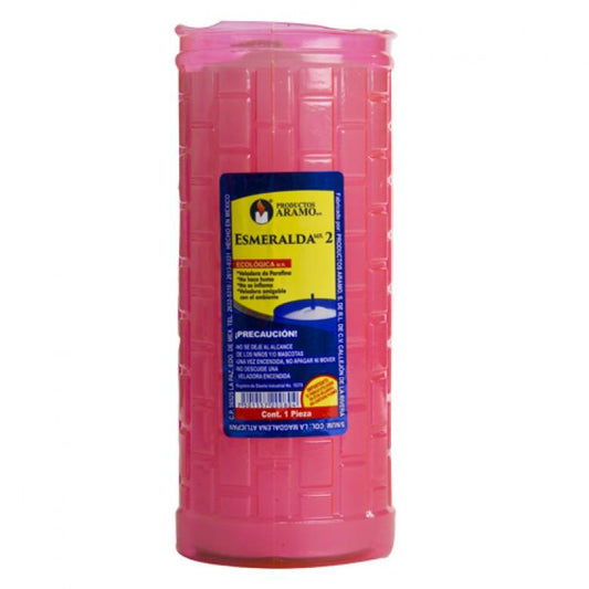 Media Caja Veladora Aramo Esmeralda No.2 3 piezas - Aramo-Veladoras-Aramo-MayoreoTotal