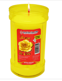Media Caja Veladora Media Semana Rosa de Oro de 9 piezas-Veladoras-MayoreoTotal-MayoreoTotal