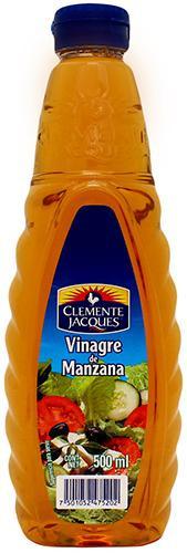 Media Caja Vinagre Manzana Clemente Jacques de 500 ml con 12 piezas - Sabormex-Vinagre-Sabormex-MayoreoTotal