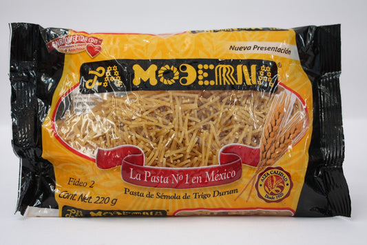 Media Fideo No.2 (La Moderna) con 10 paquetes de 200 grs - Moderna-Sopas-La Moderna-7501018310035-MayoreoTotal