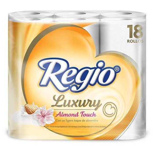 Medio Bulto Papel Higienico Regio R3 Almond de 215 hojas con 18 Rollos en 2 paquetes - SCA-Higienico-SCA-MayoreoTotal