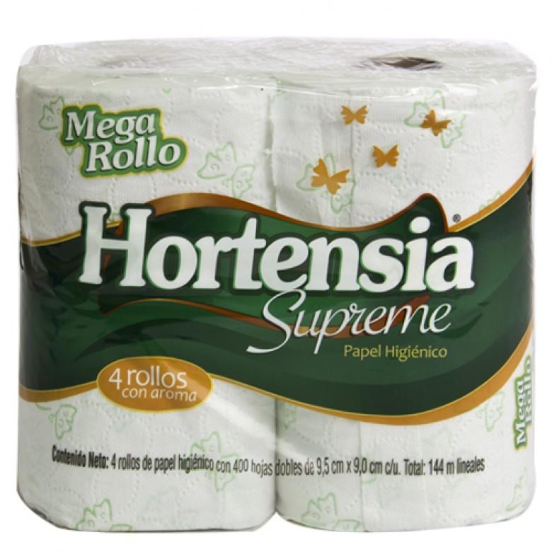 Medio Colchón Papel Higiénico Hortensia Supreme Verde de 400 Hojas en 4 rollos con 12 paquetes - Fabrica de Papel San Francisco-Higienico-Fabrica de Papel San Francisco-MayoreoTotal