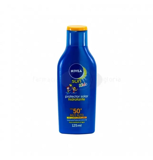 Media Caja Crema Sun Nivea Bloqueo Factor de Proteccion Solar 50 niños 125M/3P