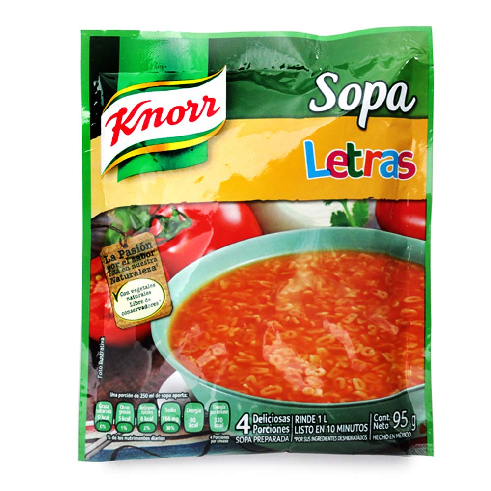 Media Caja Sopa Knorr Letra 95G/6P
