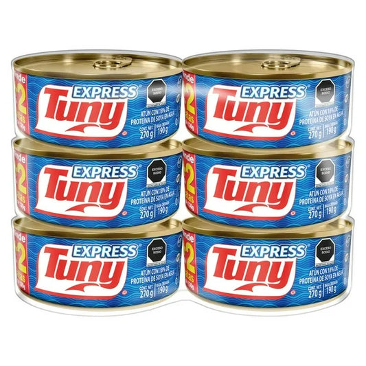 Atún Express en Agua Tuny Aleta Amarilla 6P/295G Jumbo - ZK