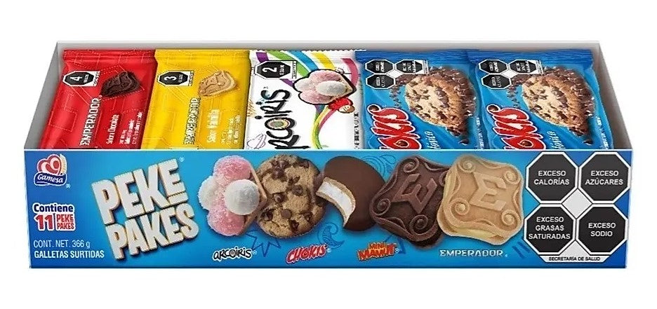 Media Caja Galletas Gamesa Peke Pakes 366G/6P - SCG